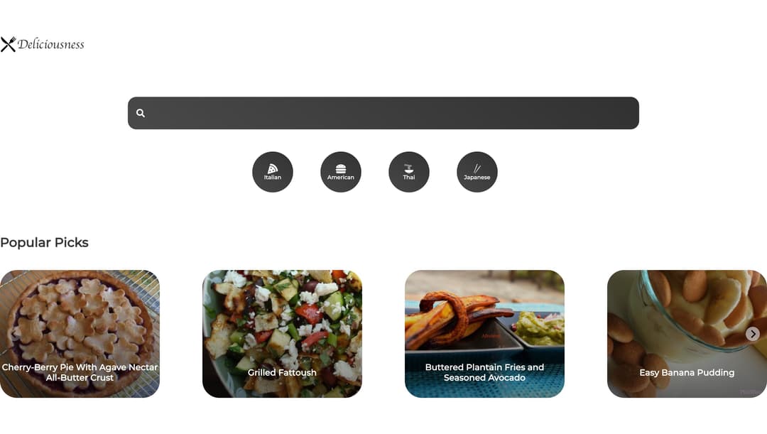Deliciousness Recipe App